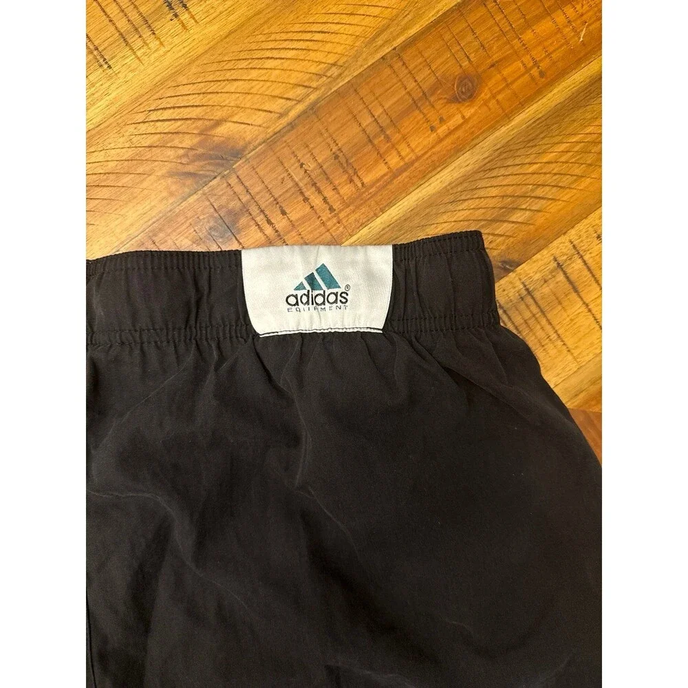 Vintage 90s Adidas Equipment EQT Soccer Track Pants Black Baggy Y2K